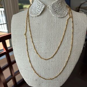 Thin gold chain necklace